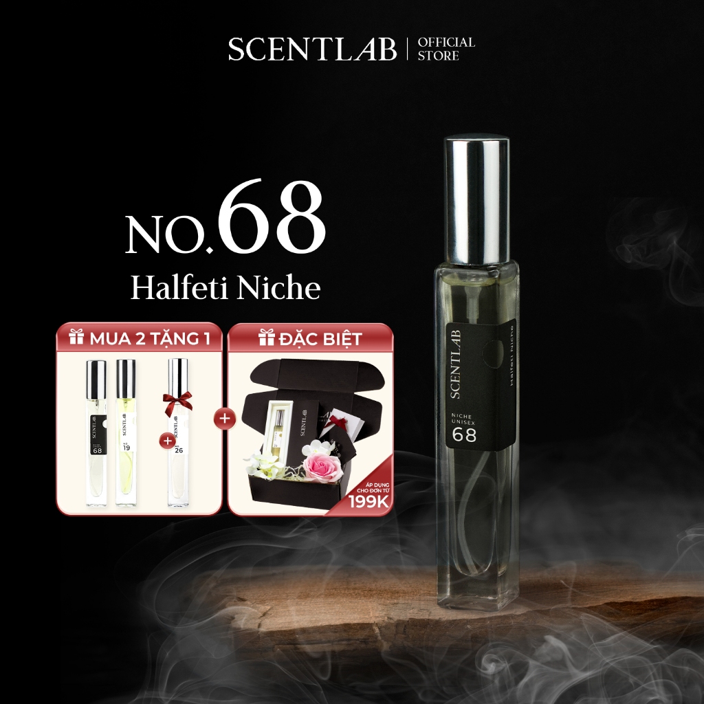 Ảnh Nước hoa unisex SCENTLAB No.68 Norman Halfeti Niche tinh dầu thơm lâu lưu hương 10h sang trọng cổ điển mini 10ml 1