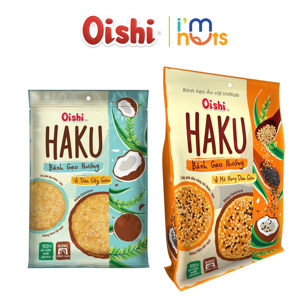 Snack Bánh Gạo Nướng Haku Oishi Đủ Vị Dạng Túi Tiện Lợi | BigBuy360 - bigbuy360.vn