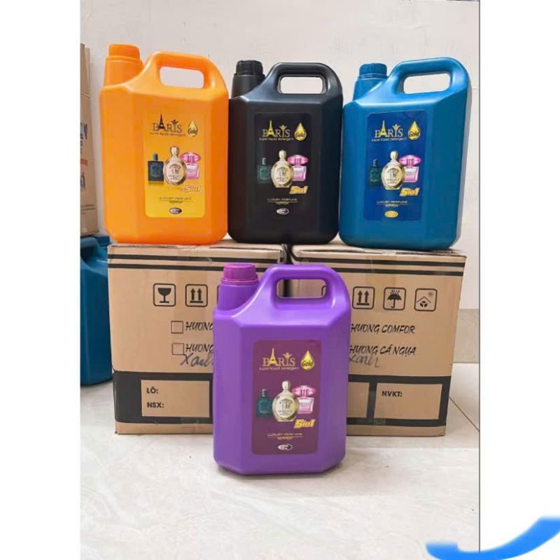 SỈ COMBO 2 CAN  NƯỚC GIẶT PARI HƯƠNG Comfo và Downy MỖI CAN 5L ( 2 CAN 10L)