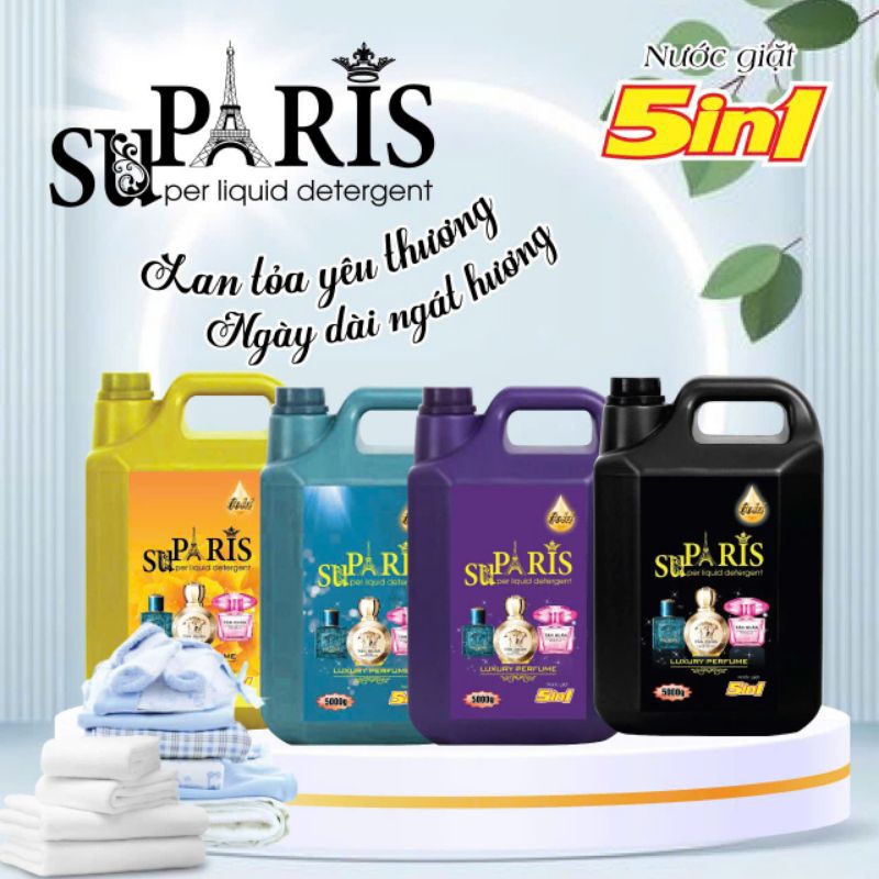Combo 3 can nước giặt PARI  hương nước hoa ( 5L/1 can)