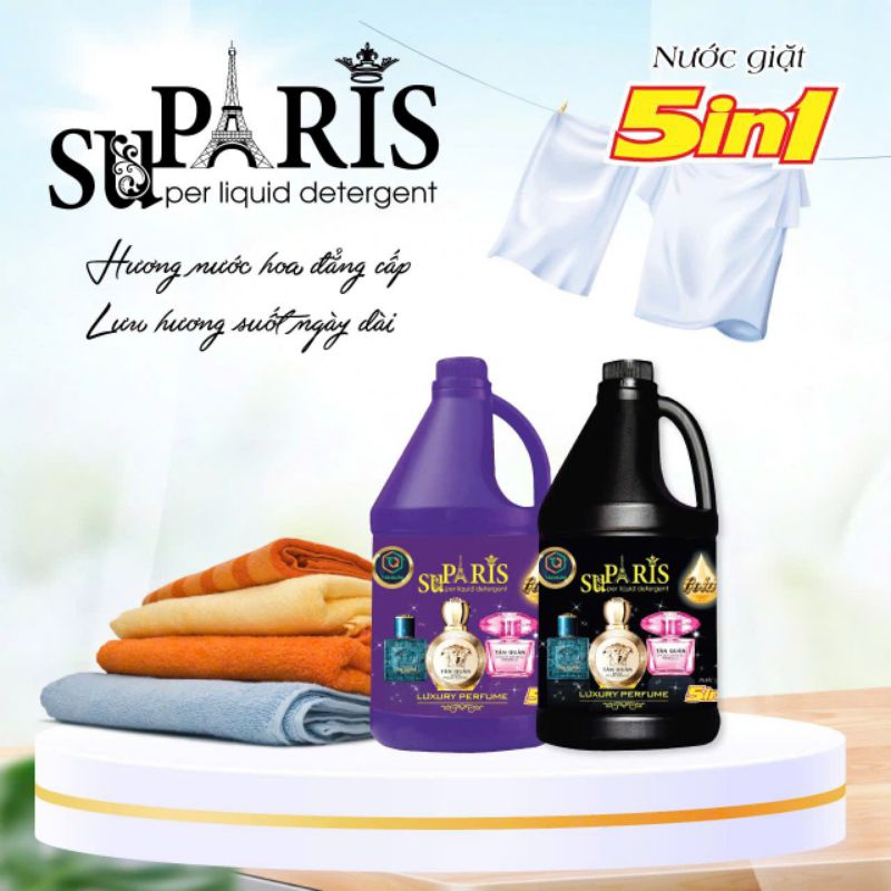 Sỉ combo 1 thùng 4 can nước giặt pariss mỗi can 3,6L ( 14,4L)