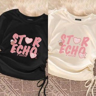 Áo thun croptop hai màu đen trắng in chữ hồng ngọt ngào xinh xắn VANISA CT145