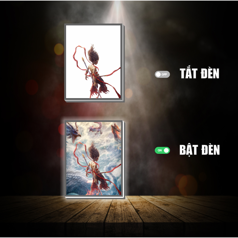Tranh đèn led 3D đổi màu Natra - Tranh đèn led 3D ANIME trang trí bàn làm việc, đèn ngủ