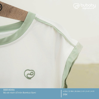 BuBaby Bộ sát nách cổ tròn Bambus Gami cao cấp cho bé trai và bé gái BBB140406