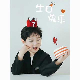 Mũ nỉ vương miện màu đỏ kèm số tuổi sinh nhật cho bé
