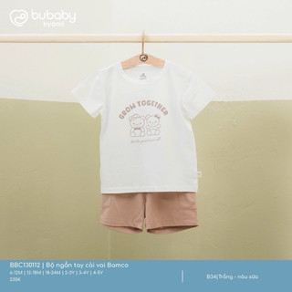BuBaby Bộ ngắn tay cài vai Bamco cao cấp cho bé trai và bé gái BBC130112