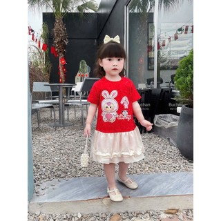 V15 Váy bé gái baby three bánh bèo hot hit size 10-30kg, đầm bé gái cộc tay  mùa hè