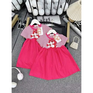 V15 Váy bé gái baby three bánh bèo hot hit size 10-30kg, đầm bé gái cộc tay  mùa hè