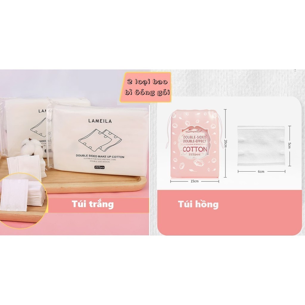 Bông tẩy trang LANEILA (LAMEILA) ⛔222miếng/túi ⛔