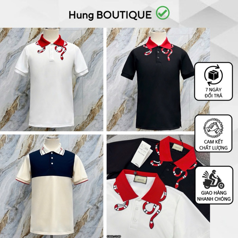Áo Polo Gúc Ci Thêu Rắn Siêu Nét Season 2025 - Meli Luôn | Shopee Việt Nam