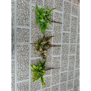 Cành lá Thuỷ Trúc 3 nhánh decor tường cỏ, lá điểm - Cành lá giả