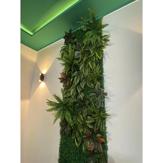 Cành lá Thuỷ Trúc 3 nhánh decor tường cỏ, lá điểm - Cành lá giả