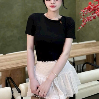 Áo thun Khoét Giọt Lê Cúc Đồng Nữ Thời Trang