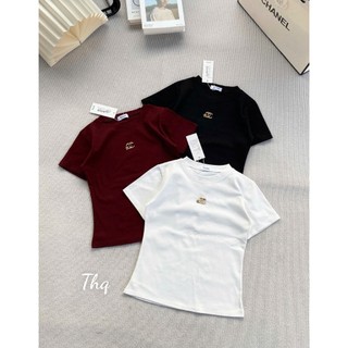 Áo thun Zip Nữ Khâu Tag Nổi Bật Ôm Body