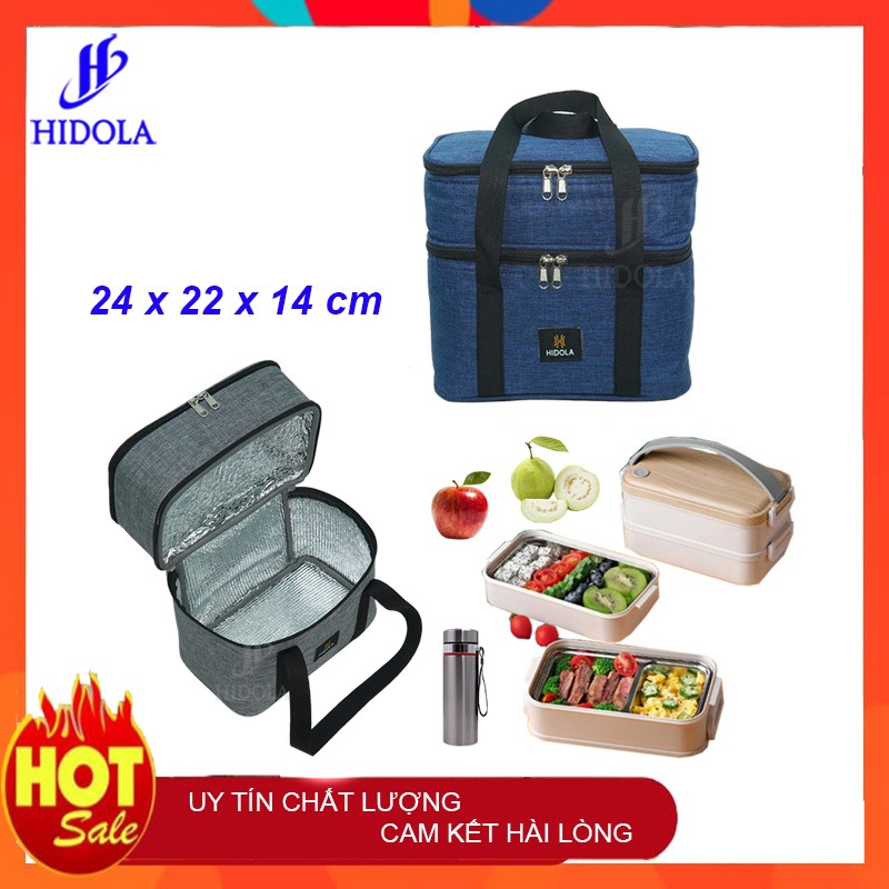 TÚI GIỮ NHIỆT 2 TẦNG ĐỰNG HỘP CƠM VP HIDOLA 7054