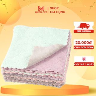 Khăn Lau Đa Năng 2 Mặt Mềm Mịn, Lau Bếp, Lau Tay, Lau Kính Sạch Bong KT0L4