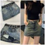 Chân Váy Jean ngắn Chữ A. Cạp cao dáng ngắn tôn dáng chân váy bò có quần trong bảo hộ chất bò denim cao cấp