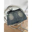 Chân Váy Jean ngắn Chữ A. Cạp cao dáng ngắn tôn dáng chân váy bò có quần trong bảo hộ chất bò denim cao cấp