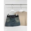 Chân Váy Jean ngắn Chữ A. Cạp cao dáng ngắn tôn dáng chân váy bò có quần trong bảo hộ chất bò denim cao cấp