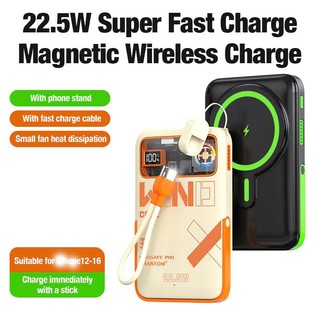 [CÓ 3C] Pin Dự Phòng không dây PHANTOM P50 10000mAh cáp TypeC to LN dảo chiều PD 20W - Có quạt gió