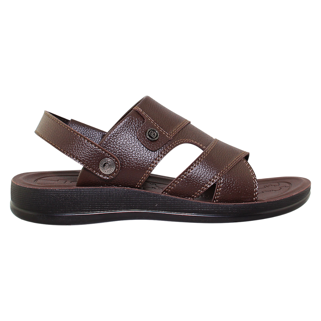 Ảnh Sandal đế bằng nam Bita's SUM.126 (Đen + Nâu + Vàng bò) 4
