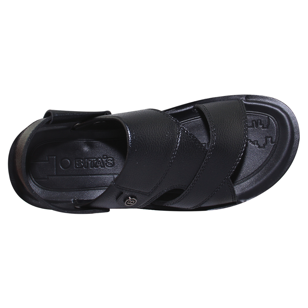 Ảnh Sandal đế bằng nam Bita's SUM.126 (Đen + Nâu + Vàng bò) 2