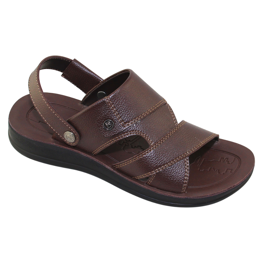 Ảnh Sandal đế bằng nam Bita's SUM.126 (Đen + Nâu + Vàng bò) 3