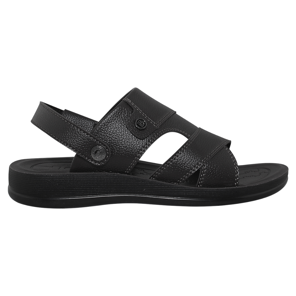 Ảnh Sandal đế bằng nam Bita's SUM.126 (Đen + Nâu + Vàng bò) 1