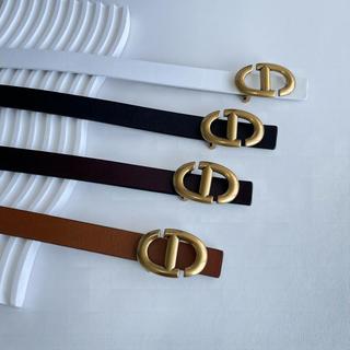 Thắt lưng, dây nịt, dây lưng thời trang nữ, bản rộng 1.8cm, da thật, đầu khóa hợp kim màu đồng W98