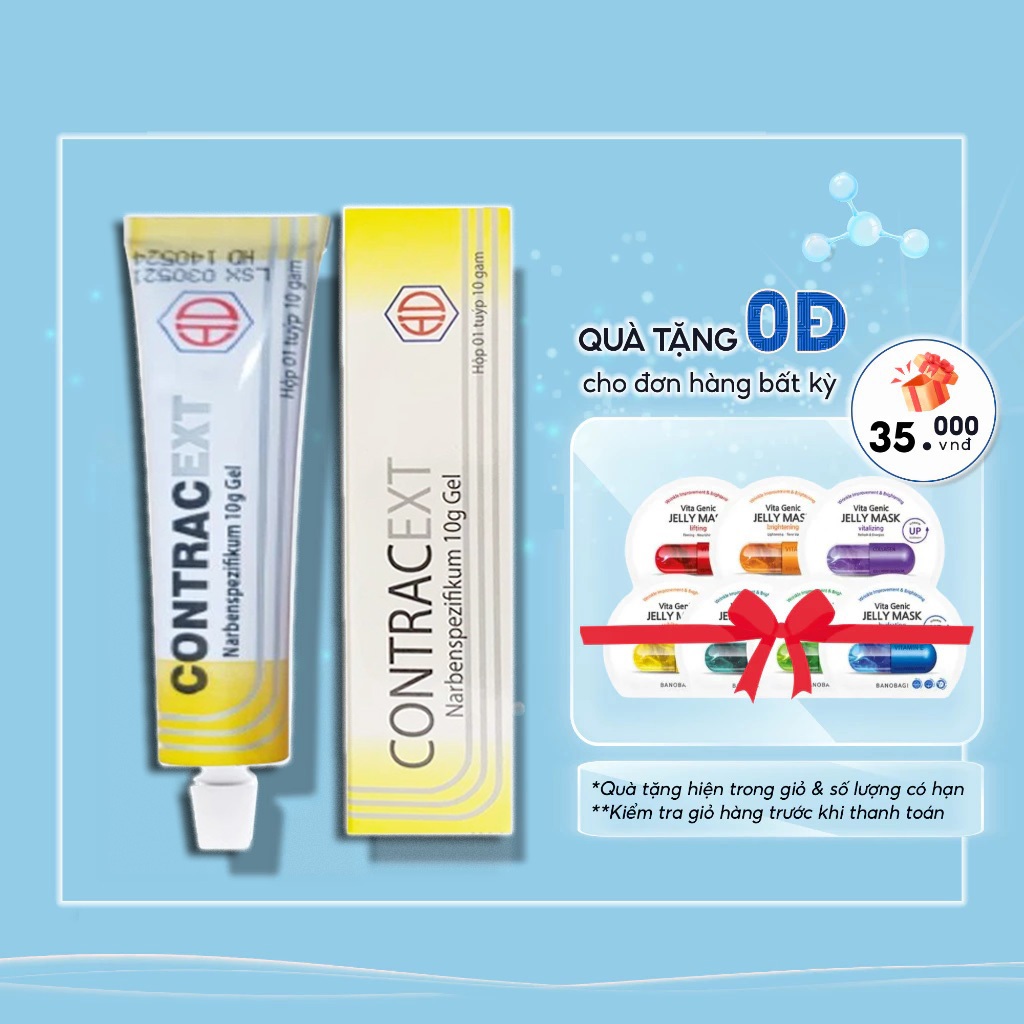 Gel cải thiện sẹo, sẹo lõm, sẹo thâm Contracext tuýp 10mg giảm và mờ sẹo Nga Beauty