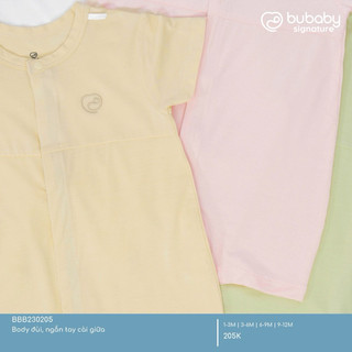 BuBaby Body đùi ngắn tay cài giữa cao cấp cho bé trai và bé gái BBB230205