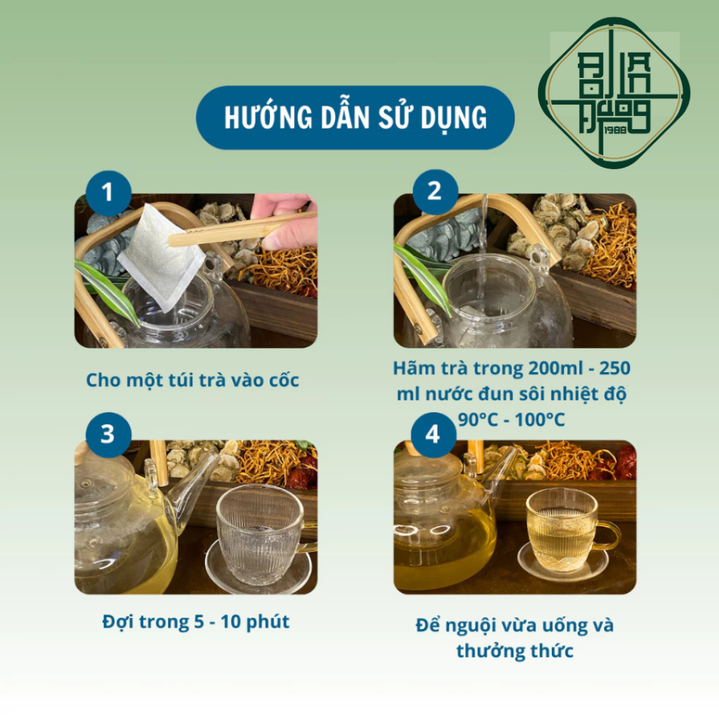 Trà sâm tố nữ BỘI LAN ĐƯỜNG MIX giúp giảm nám, tàn nhang, cân bằng nội tiết, giảm khô hạn - 50 lọc