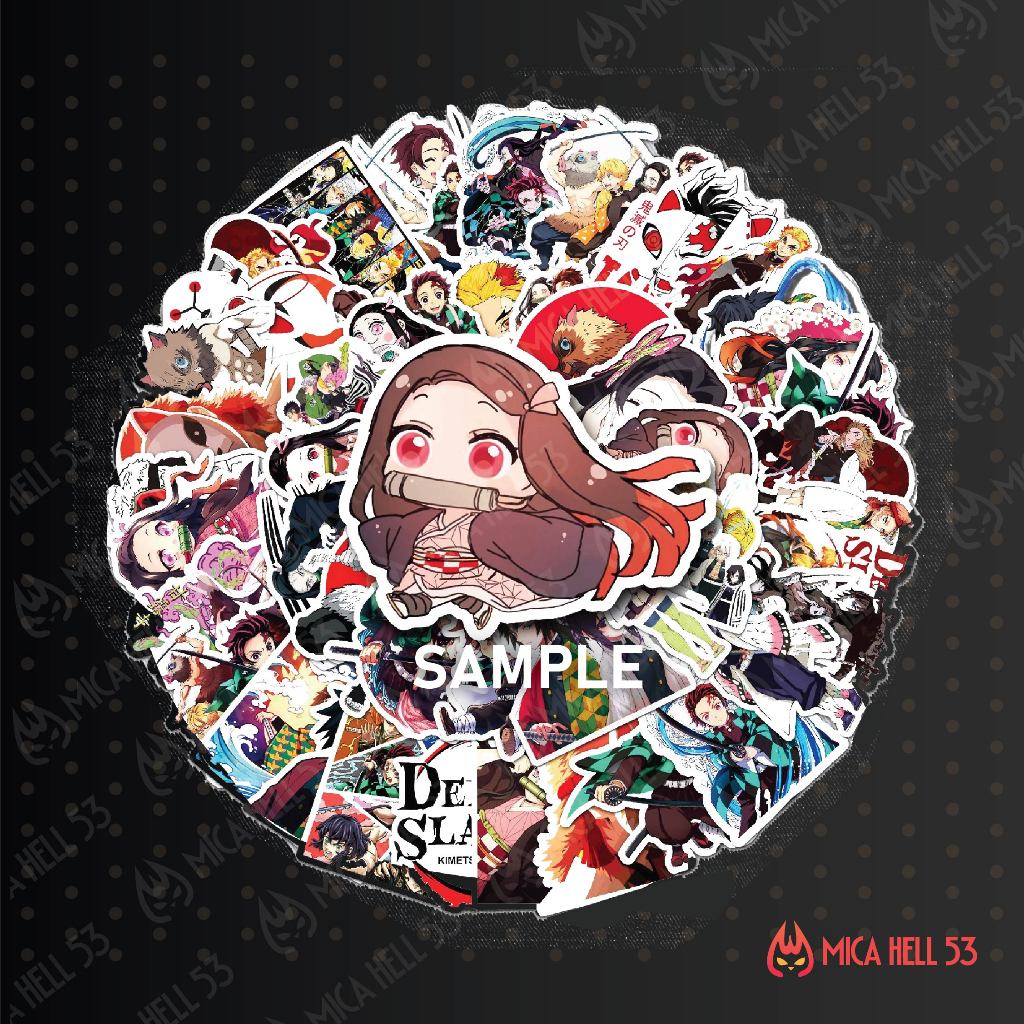 Sticker Anime Manga Kimetsu No Yaiba Sticker Thanh Gươm Diệt Quỷ Cán ...