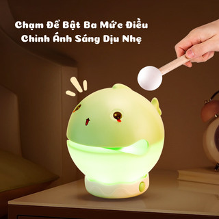 Đèn Ngủ Gõ Mõ 1 Chạm Với 3 Chế Độ Ánh Sáng Dịu Nhẹ Điều Chỉnh Dễ Dàng Đèn Ngủ Chiếc Mõ Trị Mỏ Hỗn Trang Trí Phòng Ngủ