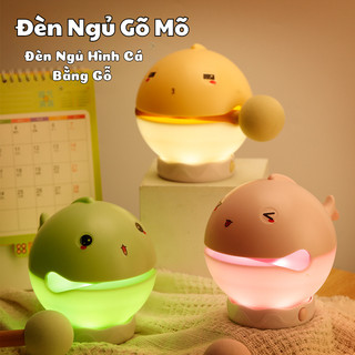 Đèn Ngủ Gõ Mõ 1 Chạm Với 3 Chế Độ Ánh Sáng Dịu Nhẹ Điều Chỉnh Dễ Dàng Đèn Ngủ Chiếc Mõ Trị Mỏ Hỗn Trang Trí Phòng Ngủ