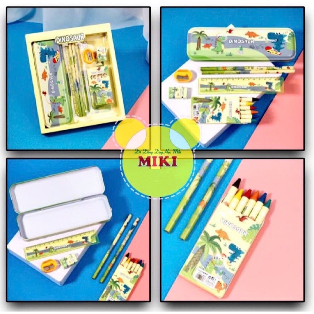 Set 7 món dụng cụ học tập cho bé MẪU MỚI ( giao mẫu ngẫu nhiên ) đồ dùng dạy học MIKI
