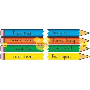 BỘ CHÌ MẢNH GHÉP bộ 4 bút (8 mảnh) ( đồ dùng dạy học )