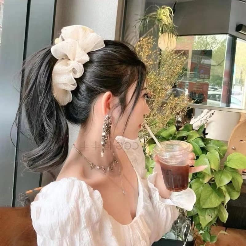 KẸP TÓC CÀNG CUA NƠ TO ĐÍNH ĐÁ SIÊU XINH CHO NỮ