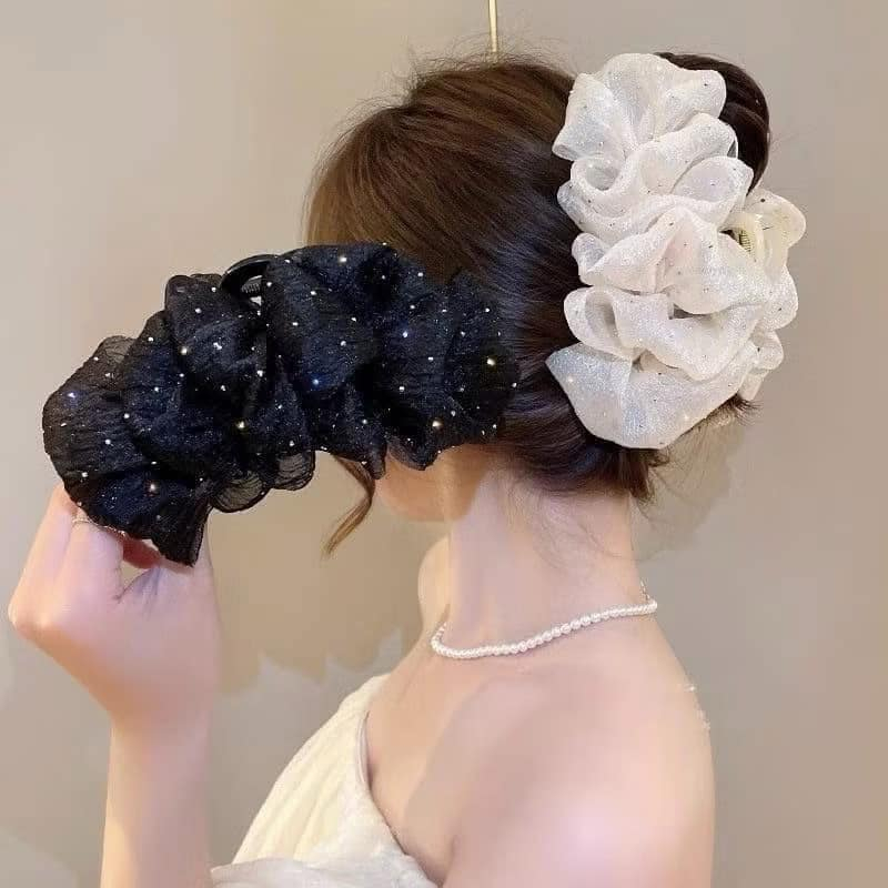 KẸP TÓC CÀNG CUA NƠ TO ĐÍNH ĐÁ SIÊU XINH CHO NỮ