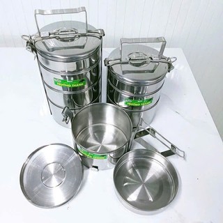 [ Kho sỉ ] Camen Cặp lồng inox 304 Trường thành size lớn 14cm hộp đựng cơm, thức ăn.
