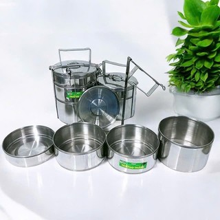 [ Kho sỉ ] Camen Cặp lồng inox 304 Trường thành size lớn 14cm hộp đựng cơm, thức ăn.
