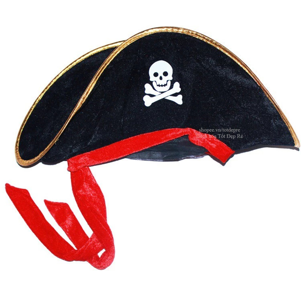 COMBO 3 chi tiết hóa trang hải tặc gồm áo thuyền ,choàng, mũ, mắt chột chơi lễ hội Halloween