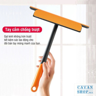 Cây Lau Kính Cầm Tay 3in1 Lau Kính Gạt Nước Silicone Chống Trượt Xoay 360 Độ Tiện Lợi Đa Chức Năng-GD886-LKCam-3in1