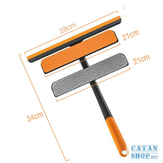 Cây Lau Kính Cầm Tay 3in1 Lau Kính Gạt Nước Silicone Chống Trượt Xoay 360 Độ Tiện Lợi Đa Chức Năng-GD886-LKCam-3in1
