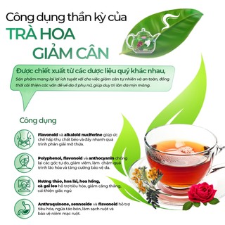 Bộ 3 trà dưỡng nhan, giảm cân, lấy lại vóc dáng, chống lão hóa da, trà thảo mộc Sunbeleaf