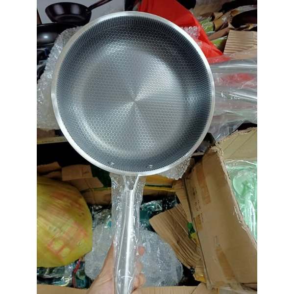 CHẢO TỔ ONG ĐÁY PHẲNG SIZE 28-30CM DỤNG ĐƯỢC MỌI LOẠI BẾP