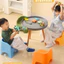 Ghế đẩu thấp tựa lưng cho trẻ em bằng nhựa dày dặn chống trượt nhiều màu 32.5x28.5cm