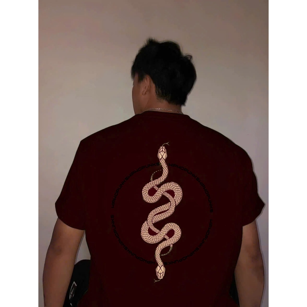 Áo thun Stee Cổ tròn SNACK DARKRED Localbrand ICVCVNI Unisex Menwear Cotton