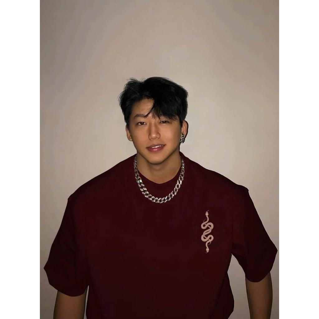 Áo thun Stee Cổ tròn SNACK DARKRED Localbrand ICVCVNI Unisex Menwear Cotton