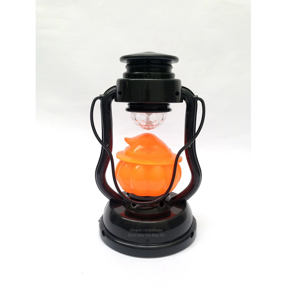 Đèn halloween có nhạc đèn 7 màu - Đèn bão halloween có đèn nhạc hình bí ngô hoặc đầu lâu ( đèn  măng xông halloween)